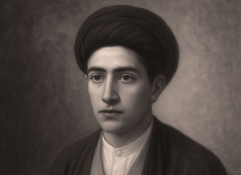 تصویری از جوانی شیخ محمد باقر دماوندی از بزرگان شهر دماوند در دوره قاجار