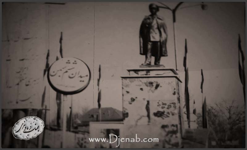 تصویری میدان اصلی شهر دماوند در دوره پهلوی دوم